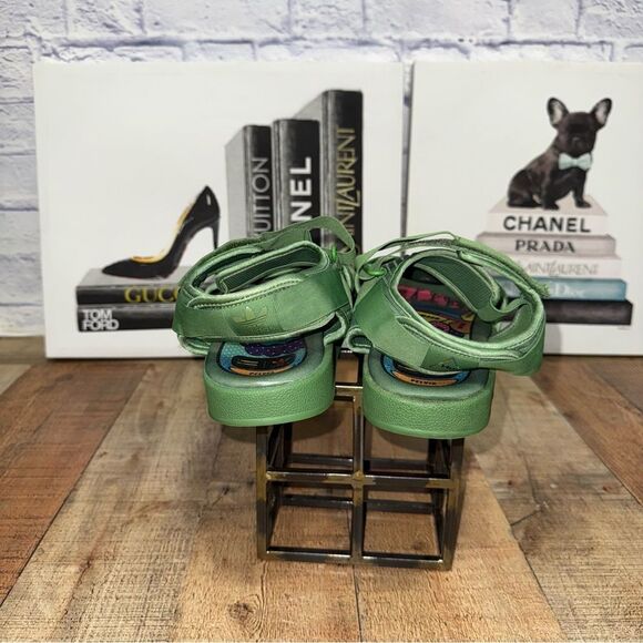 Adidas‎ x Pharrell Williams Men’s HU Adilette 2 Ankle Sandal Sz 12 Green FU7611 main image 4